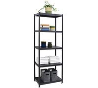 shelfr Étagère Industrielle Métallique - 61x41x170 Cm - 5 Niveaux avec Hauteur Réglable - Tablettes en Acier - pour Rangement Cuisine Salle de Bain Bibliothèque - Design Intérieur Stable et Durable