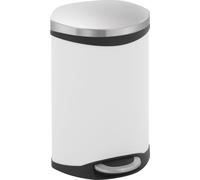 Shell Bin 10 litres, EKO - Blanc, Acier inoxydable mat