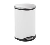 Shell Recycling Bin, EKO - Blanc, Acier inoxydable mat