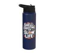 Shell réprimande The Slow Life - Funny Snail Stainless Steel Insulated Water Bottle