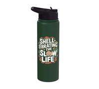 Shell réprimande The Slow Life - Funny Snail Stainless Steel Insulated Water Bottle