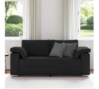 SHELL© SOFA 3 PERSONNES - Large Canapé - 3 PLACES - Noir 180x80x82 cm tissu C6115