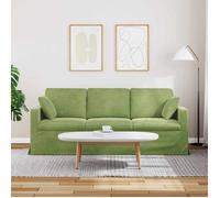 SHELL© SOFA 3 PERSONNES - Large Canapé - 3 PLACES - Vert clair 198x78x80 cm Velours C6218