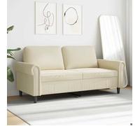 SHELL© SOFA-Canapé salon - 2 places - (par siège) : 110 kg - Crème 140 cm Similicuir C4879