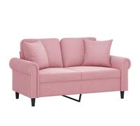SHELL© SOFA-Canapé salon - 2 places - (par siège) : 110 kg - oreillers - décoratifs - rose 120 cm velours C4318