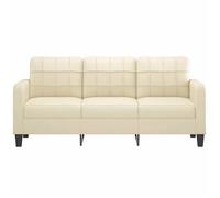 SHELL© SOFA-Canapé salon - 3 places - (par siège) : 110 kg - Crème 180 cm Similicuir C4602
