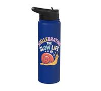 Shellebrating The Slow Life Snail Chill Vibes Stainless Steel Insulated Water Bottle