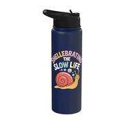 Shellebrating The Slow Life Snail Chill Vibes Stainless Steel Insulated Water Bottle