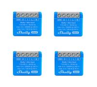 Shelly 1 Mini Gen4, Pack de 4, Relais intelligent Wi-Fi, 1 canal, 8A, Contact sans potentiel, Automatisation de maison, Contrôle à distance, Pas de hub requis, Alexa, Google Home, Apple HomeKit