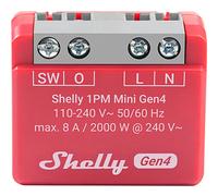 Relais Wi-Fi Shelly 1PM Mini Gen4 Wi-Fi Zigbee Bluetooth Contrôle de l'éclairage, Suivi de l'énergie, Protection contre les surcharges, Encastrable