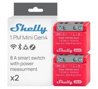 Shelly 1PM Mini Gen4 Pack de 2 modules relais Wi-Fi avec matière, zigbee et B...