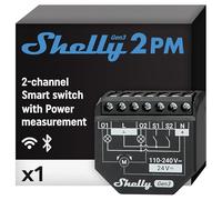 Shelly 2PM Gen3 - Interrupteur volet roulant connecté Wi-Fi, 2 Canaux - 16 A, Mesure de consommation électrique, app iOS Android, puce Shelly 8MB, Compatible avec Alexa, Google Home, SmartThings