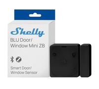 Shelly BLU Door/Window Mini ZB Noir - Mini détecteur d'ouverture | Porte et Fenêtre, Zigbee et Bluetooth, Capteur d'inclinaison et de luminosité, Pile 5 ans