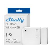 Shelly BLU Door/Window ZB Blanc - Détecteur d'ouverture Porte et Fenêtre Zigbee et Bluetooth, Alarme Maison sans Fil, Capteur de lumière, Commande Application, Pile 2 Ans, Passerelle requise