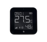 Shelly BLU H&T Display ZB Noir - Capteur de Température et d'Humidité Connecté, Bluetooth et Zigbee, Thermomètre et Hygromètre, écran E-paper, Compatible Alexa, Google, SmartThings, Contrôle app