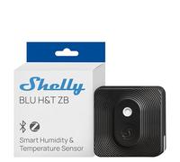 Shelly BLU H&T ZB Noir - Capteur de température et d’humidité Zigbee et Bluetooth, Thermomètre, Hygromètre connecté, Protection IP54, Pile 2 ans, Actualisation 1 min, Alertes Shelly app
