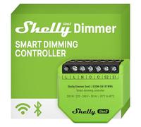 Shelly Dimmer Gen3 - Variateur de lumière connecté, Gradateur Wi-Fi LED (150W), Incadescents, Halogènes (200W), Neutre non requis, Contrôle à distance app, Compatible Alexa, Google Home, SmartThings