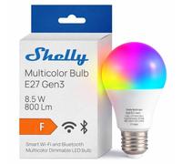 Shelly Multicolor Bulb E27 Gen3 Shelly Ampoule à LED, Variateur LED CEE: F (A - G) Wi-Fi, Bluetooth
