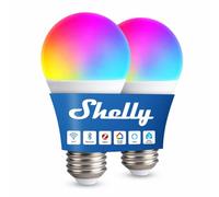 Shelly Multicolor Bulb E27 Gen3 - Ampoule LED Connectée Multicolore Wi-Fi et Bluetooth, Modes Couleur et Blanc 2700K-6500K, Dimmable 800 lm, 8.5W, Mesure Consommation, Alexa, Google Home (2 Unités)