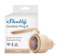 Shelly Outdoor Plug S - Prise connectée extérieure Matter, Type F, 12 A (2500 W), Étanche (IP44), Wi-Fi, Mesure consommation électrique, Compatible avec Apple Homekit, Alexa, Google, SmartThings
