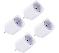 Shelly Plug M Gen3 Blanc - Prise connectée Matter et Wi-Fi, 13A (3000W) Type F, avec Mesure de consommation électrique, Compatible avec Alexa, Google, Home, Apple Homekit - Lot de 4