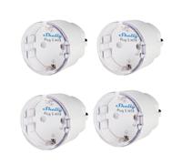 Shelly Plug S Gen3 Blanc - Prise connectée Matter 12 A (2500 W), 4 Unités | Wi-Fi, Mesure de consommation électrique, Programmable à distance, Compatible Apple Homekit, Alexa, Google Home, Smart Things