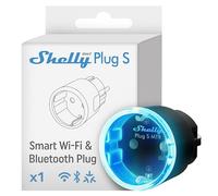 Shelly Plug S Gen3 Noir - Prise connectée Matter 12 A (2500 W), Type F, Wi-Fi, Mesure de consommation électrique, Programmable à distance, Compatible Apple Homekit, Alexa, Google Home, Smart Things