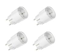 Shelly Plug S MTR Gen3 Blanc Lot de 4 Prise Intelligente Certifié Matter avec Surveillance de Puissance et Affichage LED Multicolore Télécommande APP pour iOS et Android Accessoire Google