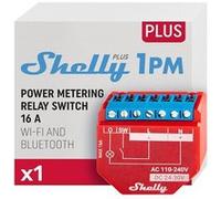 Shelly plus 1pm - relais interrupteur connecté avec compteur de conso - wi-fi et bluetooth - domotique - commande à distance éclairage G
