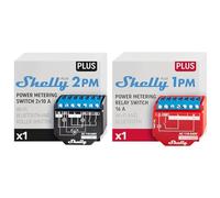 Shelly Plus 2PM | Relais interrupteur connecté | Commande volet roulant - 16A | 2 Canaux & Plus 1PM | Relais interrupteur connecté avec compteur de consommation d'énergie