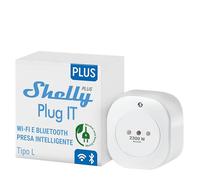 Shelly Plus Plug IT - Prise intelligente fonctionne avec Alexa et Google Home, prise programmable avec commande vocale, appareil Bluetooth et Wi-Fi pour automatiser les appareils de mesure du courant