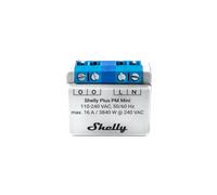 Shelly Plus PM Mini Compteur électrique intelligent WiFi & Bluetooth, 1 canal 16 A, domotique, compatible avec Alexa et Google Home, application iOS Android, pas de hub nécessaire, scènes