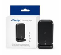 Shelly Presence Gen4 Noir - Détecteur de Présence et Mouvement, Zigbee, Wi-FI et Matter, Portée 42 m2, 180°, Jusqu'à 6 Personnes et 10 Zones de détection, Commande vocale ou par Application