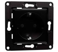 Shelly Prise murale Wandsteckdose Noir, Type E, Plastique, 230 volts AC, 15 A, 2 prises, Compatible avec tous les appareils, Catégorie: 1854579031