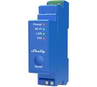 Shelly Commutateur de relais Pro1 - 1 canal 16 A - Wi‑Fi, Bluetooth - Rail DIN Blanc