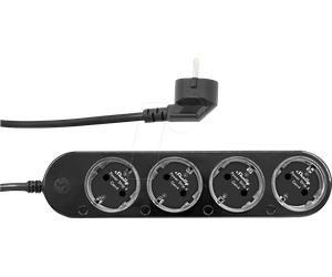SHELLY PSTRIP4S - Shelly Power Strip 4 Gen4, noir