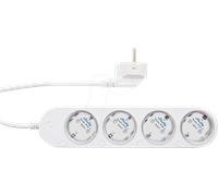 Shelly Multiprise Power Strip 4 Gen4 – 4 prises indépendantes, compatible Matter – Blanc