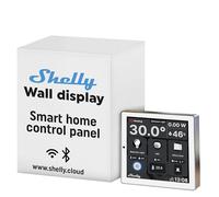 Shelly Wall Display - Blanc | Panneau de contrôle pour maison intelligente avec interrupteur de relais | Écran tactile |Alexa, Google Home | App iOS Android | Capteur température, humidité & LUX