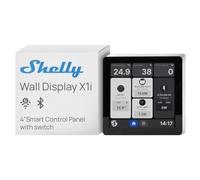 Shelly Wall Display X1i Argenté - Panneau de contrôle Domotique 4", Wi-Fi 6 Dual Band et Bluetooth, Relais 5A, CPU Quad-core, Capteurs lumière, Proximité et gestes, Compatible Home Assistant, Appli