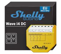 Shelly Module Z-Wave Qubino Wave i4 DC 4 entrées (5-24 V) 12 clics Jaune