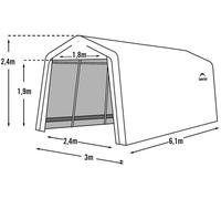 Shelter Logic Garage-in-a-Box 18,3m² en métal Garage Abri Garage préfabriqué 18,3 m² Toit à deux versants