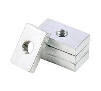 SHENGG Écrou carré M3 M4 M5 M6 M8, écrous rectangulaires fins en acier au carbone zingué, bloc coulissant for accessoire de profil en aluminium