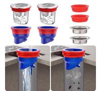 SHENGH 4 Pièces Clapet Anti Odeur Douche, 33-52mm Bouchon Anti Odeur Douche