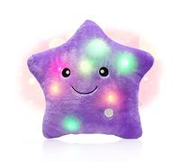 Shengou Coussin Etoile Lumineux,Coussin Lumineuses,CoussinMoelleux,étoiles Oreiller,LED étoiles Oreiller,Décoratif Chambre
