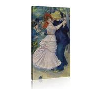 SHENGPOSTER Tableaux sur toile de campagne français Art mural Danse à Bougival par Pierre Auguste Renoir Affiche et impressions pour Room Living Art Home Wall Decor 50x100cm Cadre intérieur
