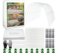 Shengruili 30 pièces d’arcs de tunnel de plantation, filet anti-insectes de 3x6m, tunnel en film pour jardin surélevé, filet pour légumes de jardin, filet de protection des plantes, filet pour plantes