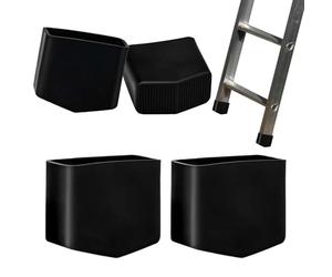 Shengxi 4 Pièces Pied Escabeau 40x20mm en Caoutchouc Antidérapant, Patin Echelle Universel pour Échelles à Tubes Carrés et Echelle de Toit, Embout de Protection Solide et Résistant à l'usure