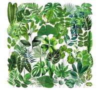 SHENGYIG 200 Pièces Stickers Vintage, Stickers Aesthetic Vert Transparent | Sticker Scrapbooking en Matériau PET, Motifs de Plantes Vertes Tropicales, Adapté pour Les Carnets, Les Cartes de Vœux