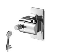 SHENGYIG Support Pommeau de Douche sans Percage, ABS Accroche Pommeau de Douche, Autocollant Salle de Bain Porte Douchette, Réglable à 360° Support-Douche, pour Maison, L'hôtel et Dortoirs