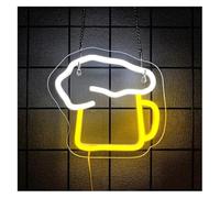 SHENHUO Lampe Néon Décoration de fête Bière pour enseigne au néon LED Lumière à intensité variable pour restaurant pour homme Cave